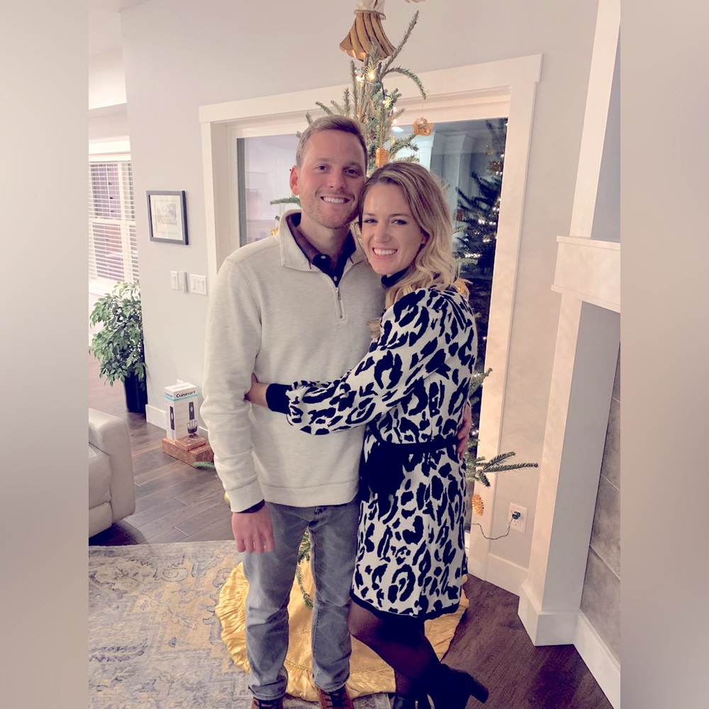 Leopard sweater dress
